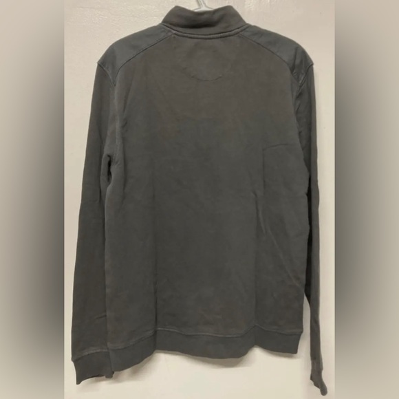 Flag & Anthem Mens Sweater Shirt Pullover Medium Dark Grey Snap Mid-Weight NWT - Picture 2 of 11